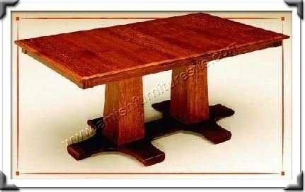 Amish Ellison Double Pedestal Table