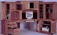 Amish 6-PC Deluxe Corner Computer Center