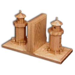 Bookends, Wooden-Lighthouse    