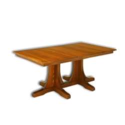 Mission Double Pedestal Table